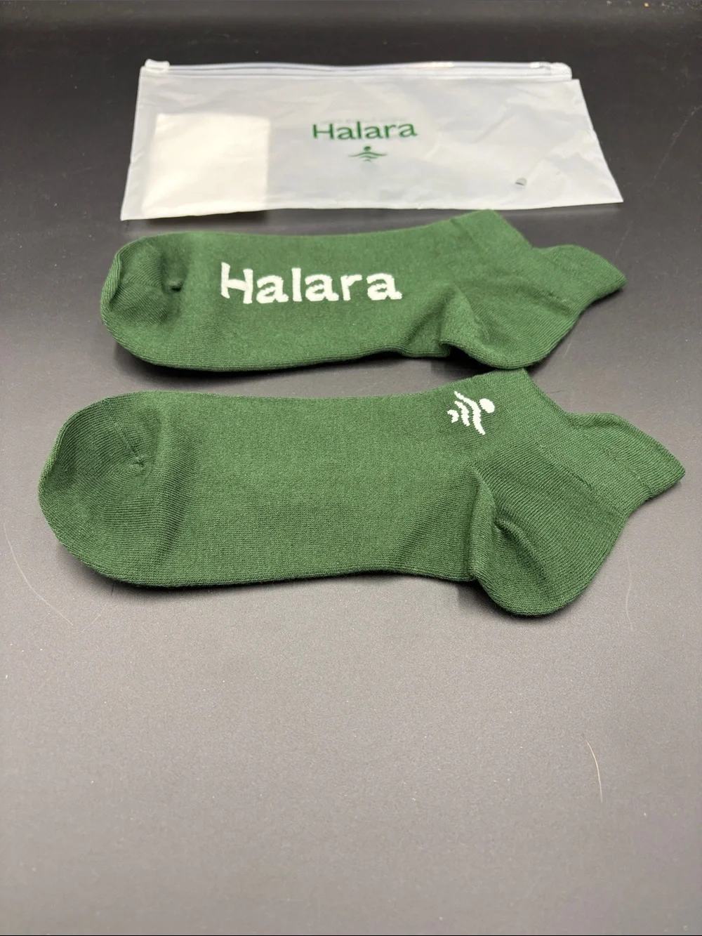 Brand New HALARA Green Low-Cut Athletic Socks with Logo